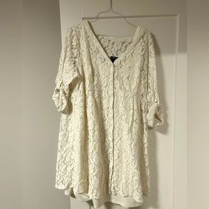 White Lace Torrid Dress Size 3